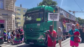 Party truck at Gay Pride in Munich, Germany
