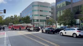 Fire Trucks Collide in Oakland, USA