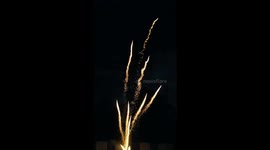 Fireworks makes amazing art in the sky at mid night. Observe real world