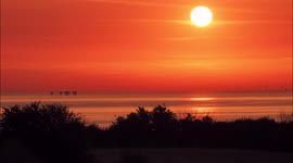 UK heatwave: Stunning sunrise above Red Sands Forts in Kent
