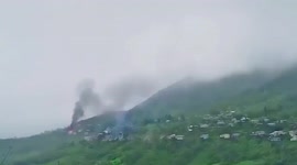 Burmese soldiers burn down mountainside village in Myanmar