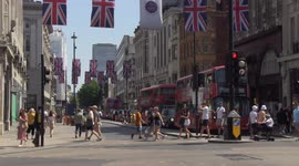 Views of Oxford Street, London, as temperatures continue to climb during UK heatwave