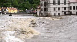 Flooding in Cesky Krumlov