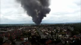 Smoke from lawrence recycling fire