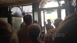 Michelle Obama and Bono in Finnegan's Pub, Dalkey