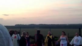 Summer solstice Stonehenge 20th June 2013. Druids.
