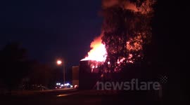 Factory Fire in Weedon, Daventry, Northamptonshire 2