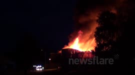 Factory Fire in Weedon, Daventry, Northamptonshire 1