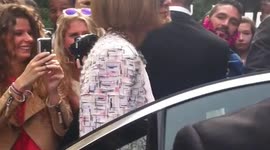 Anna Wintour leaving the Chanel show in Paris for the fashion week 2013