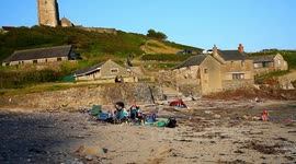start of the heat wave this week wembury beach devon on a thursday evening