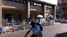 The Media starts to gather for the arrival of the royal baby
