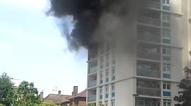 Fire in Bromley High street London .14july2013