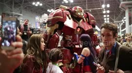 Amazing Life-Size Iron Man: Hulkbuster Costume at New York Comic-Con
