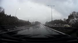 Insane Moment RX8 Smashes into Motorway Embankment at 70mph!