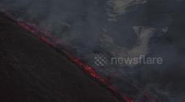 Volcanic lava flow