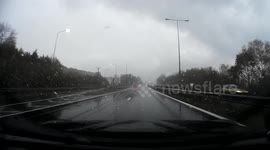 Insane moment RX8 smashes into motorway embankment at 70mph!