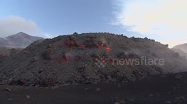 Lava flow panoramic view