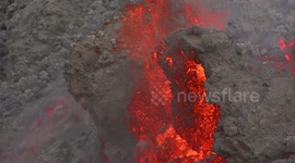 Close up lava flow