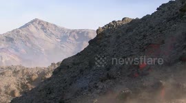 Etna eruption landscape