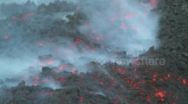 Hot lava flow