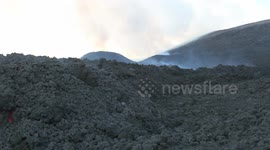 Volcanic eruption landscape