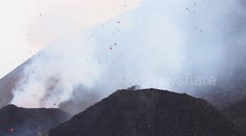 Mount Etna eruption in 2014