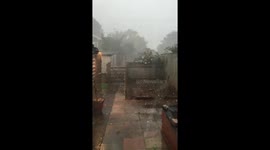 Torrential rain storm in Ross-on-Wye