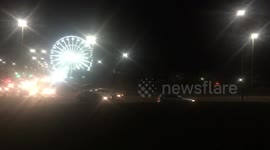 Leicester city police help repair car to pull over to off road