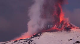 Volcano Etna - Eruption January 5, 2012