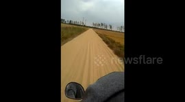 营口一乡间公路变晒谷场 成黄金大道