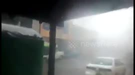Huracan patricia categoria 5 tocando tierra en melaque jalisco con fuertes vientos de mas de 300km