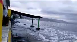 Playa boquita de manzanillo colima despues del paso del huracan patricia categoria 5
