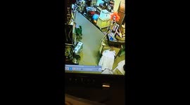 skeleton falling in haunted antiques centrre