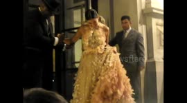 Spectre actress Stephanie Sigman narrowly avoids tumble