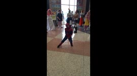 Spiderman doing the whip at Comic Con Tampa