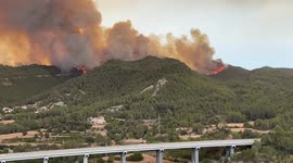Spain: Wildfire Breaks Out In Pont De Vilomara, Barcelona Province 3