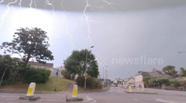 Now LIGHTNING hits Cornwall during record-breaking heatwave