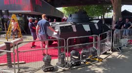 The Gray Man premiere preparations in London