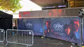 The Gray Man premiere preparations in London
