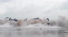 Huge 290-metre bridge demolishes after failing safety checks in China