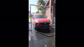my product is an arch with a hose and spray tips that you assemble,you connect a garden hose turn on the water and run your car through slowly to wet then scrub the car and run it back through to rinse.