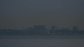 UK heatwave: Large band of Air Pollution seen over Thames Estuary in Kent