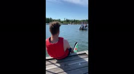 Waterski faceplant