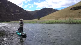 Fisherman falls out of kayak while fishing