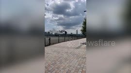 Fire breaks out at top of 17-storey London tower block