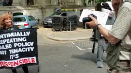 ANIMAL RIGHTS PROTESTORS AGAINST BADGER CULLS EQUAL LEGAL SLAUGHTER Badgers, London, UK
