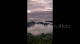Stunning time-lapse drone view of Longji rice terraces in Guilin, China