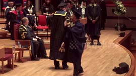 Birmingham City University student breaks out into epic celebratory dance at graduation