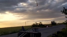 Burning Russian plane plunges from sky and blows up in field