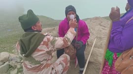 Officials provide oxygen at pilgrimage site in northern India